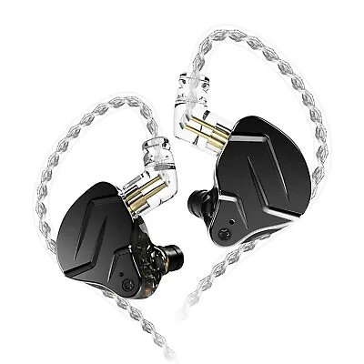 KZ ZSN PRO 1DD+1BA Hybrid Dual Dynamic Driver Earbuds Ergonomic In-Ear Headphone • $38.92