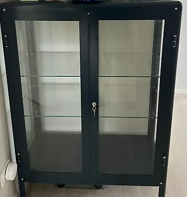 $249 • Buy IKEA Triple Level Glass Display Cabinet Storage Unit With Key
