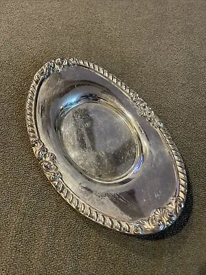 Vintage EPCA Bristol SilverPlate Decorative Edge Oval Tray 9.25”x6” (CM) • $12.99