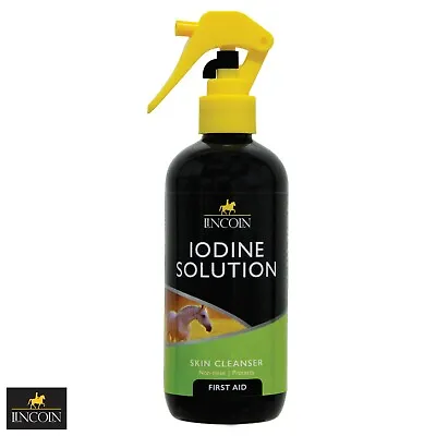 LINCOLN IODINE SOLUTION – Antiseptic Skin Cleanser For Minor Wounds Abrasions • £12.50