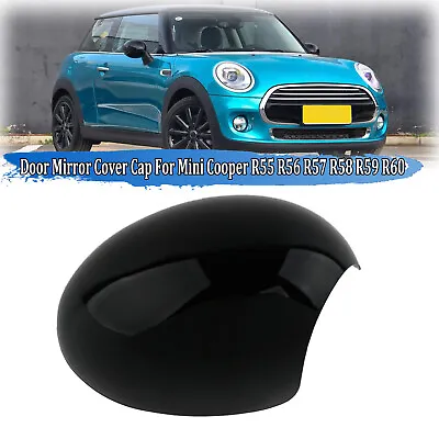 Right Door Mirrors Cover Caps For Mini Cooper R55 R56 R57 R58  R60 Gloss Black • $21.50