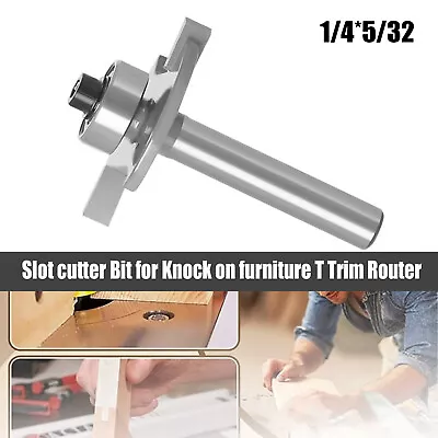 1/4'' Shank Router Bit Biscuit Joiner Cutter Wood Milling Cutter T-slot Slotting • £7.29