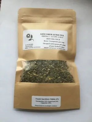 £4.75 • Buy Love Your Lungs-Organic Herbal Remedy-Asthma-Chest Pain-Smokers Cough-Breathless