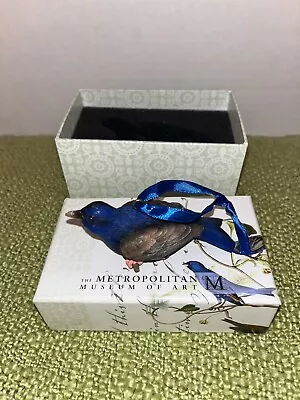 Metropolitan Museum Of Art  Audubon Birds Indigo Bunting Ornament 2012 Boxed • $24.99