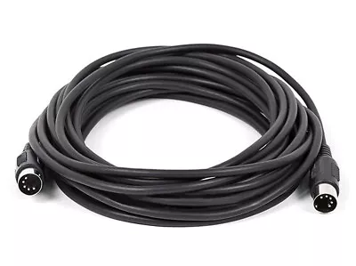 Monoprice 25ft MIDI Cable - Black With Keyed 5-pin DIN Connector • $11.98