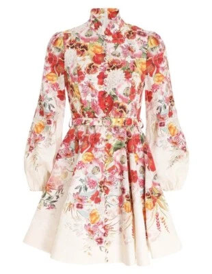 $599 • Buy BNWT Zimmermann Wonderland Elka Poppy Buttoned Mini Dress Size 1