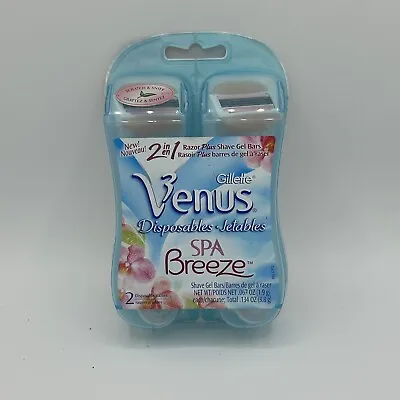 Gillette Venus Women's Disposable - Jetables Spa Breeze Razors -2 Razors • $9.99