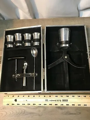 9 Piece Vintage Antique Bartender Kit Set As Shown Missing Shaker • $35