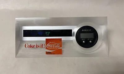 Vintage Coca-cola Advertising Lucite Thermometer Clock Paperweight • $19.95