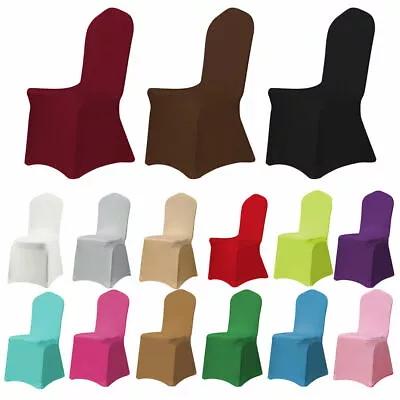 £2.29 • Buy 1-100pcs Chair Covers Spandex Lycra Wedding Banquet Anniversary Party Decoration