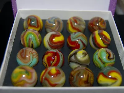 Collector Box Set Jabo Fall Classic Swirl Marbles #43 KEEPERS Made 2011 • $54