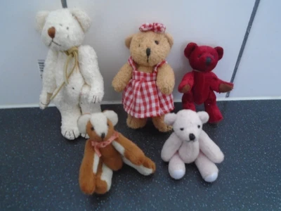 £7.99 • Buy Dolls House 5 X Teddy Bears Toys Posable Miniature Nursery Accessories