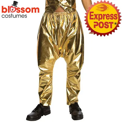 CA1066 Gold Pants MC Hammer Vanilla Ice 90's 80's Rap Rapper Hip Hop Men Costume • $13.84