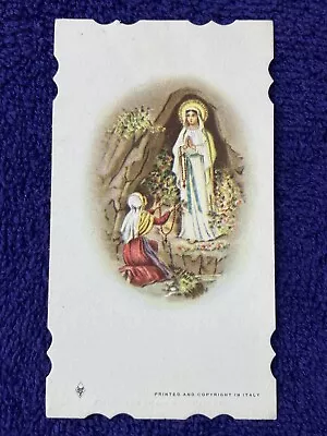 Vintage Catholic Holy Prayer/ Funeral Remembrance Card Of Our Lady Of Lourdes • $1.50