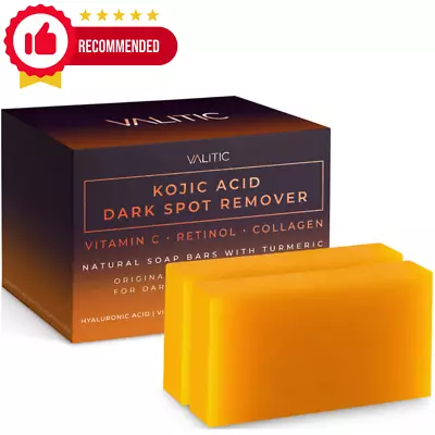 VALITIC Kojic Acid Dark Spot Remover Soap Bars With Vitamin CRetinol2 Pack NEW • $20.97