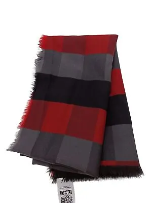 Liberty Women's Scarf Red Checkered 100% Wool Rectangle Scarf • £33.50