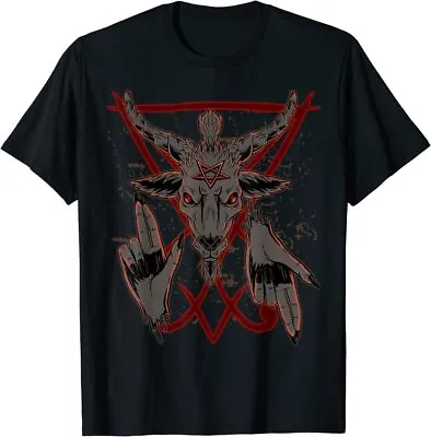 New Baphomet Devil Demon Goat Pentagram Lucifer Goth 666 Satanic World T-Shirt • $22.08