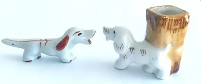 Vintage Lot Of 2 Dog Figurines Dachshunds Made In Japan • $9.99