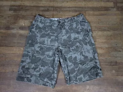 Billabong Shorts Mens 34 Bermuda Surfer Skater Casual Flat Front Gray Camo Beach • $14.85