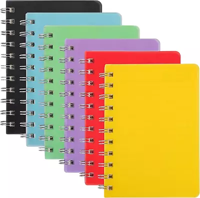 6 Pack Spiral Notebooks 4 X 6 Inches 80 Sheets A6 College Ruled Mini 1-A6 • $14.26