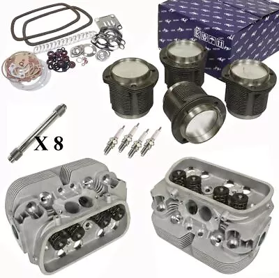 1776cc Air-cooled Vw Bug Engine Rebuild Kit Top End GTV-2 Heads & Pistons • $1289.95