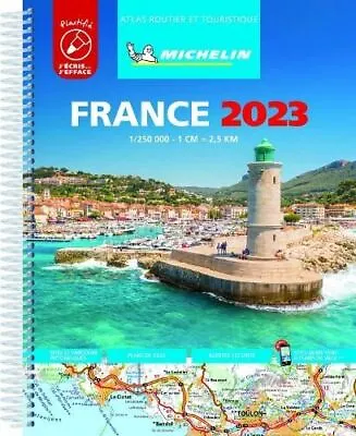 France 2023 -Tourist & Motoring Atlas A4 Laminated Spiral By • £15.86