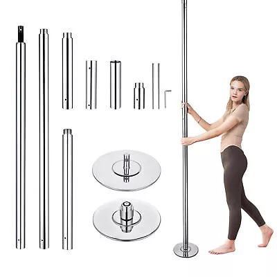 11 FT Spinning Static Dancing Pole Kit With Extensions Fitness Dance Exercise • $116.91