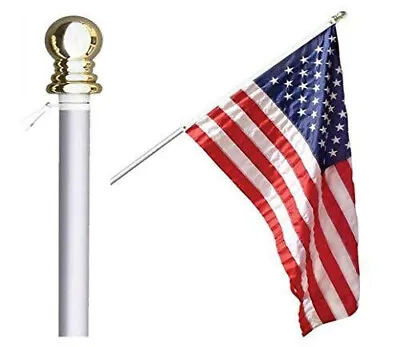 Flag Pole 6 FT Stainless Steel Sectional Kit For American Flag -3x5 4x6 Flag • $17.76