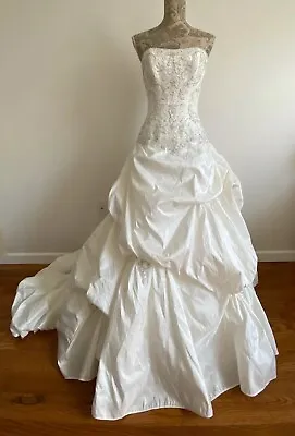 Maggie Sottero Couture Victoriana Wedding Dress Ivory Gown Swarovski Crystals • $575