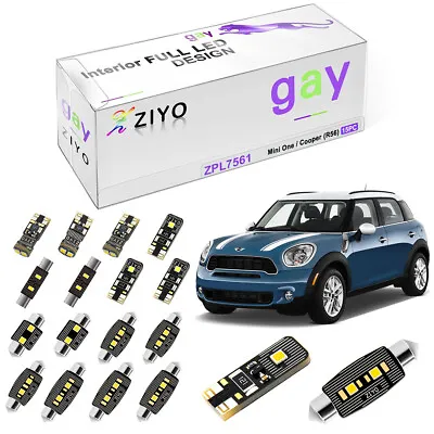 15 Bulbs Super White LED Interior Light Kit Fit MINI One Cooper R56 2011-2013 • $22.26