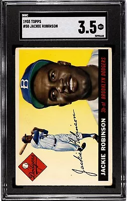 Jackie Robinson 1955 Topps Baseball #50 SGC 3.5 • $399.99