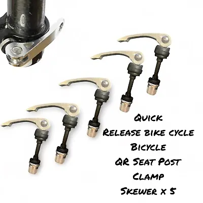 Quick Release Bike Cycle Bicycle QR Seat Post Clamp Skewer X 5 • £9.99