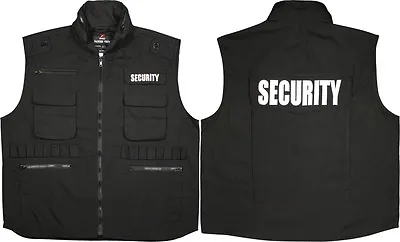 Black Military Security Tactical Law Enforcement Ranger Vest With Hood S TO 5X • $51.99
