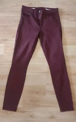 GAP Burgundy Skninny Jeans Women Size 12 • £8