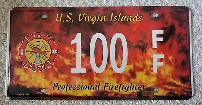 U.S. Virgin Islands 2004 Firefighter Fire Firemen Emergency License Plate • $34.99