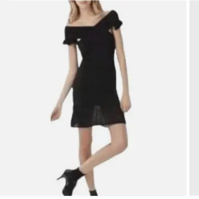 Zac Posen / Target Womens Size XL Off Shoulder Sheer Black Metallic Mini Dress • $36