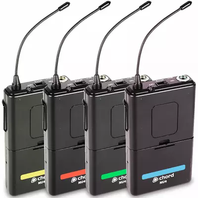 Replacement Bodypack Transmitters For Chord NU4 Wireless UHF System Colour Coded • £43.95