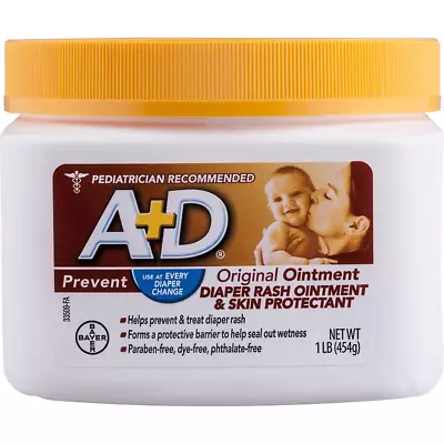 A+D Original Ointment 16 Oz Jar Baby Adult Skin Care Prevents Treats Diaper Rash • $20.85