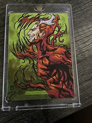 2018 Marvel Masterpieces Sketch Card Carnage By Peejay Catacutan • $450