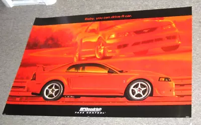 Vintage Bf Goodrich Poster Sign 2000 Ford Svt Cobra R Mustang Orange 24x36 • $15