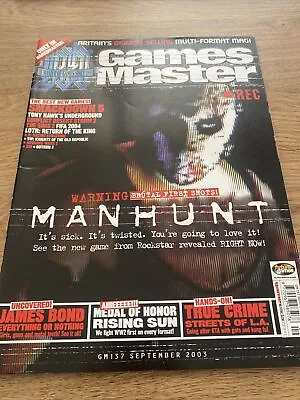 Games Master Magazine Gm137 September 2003 Manhunt • £12.99