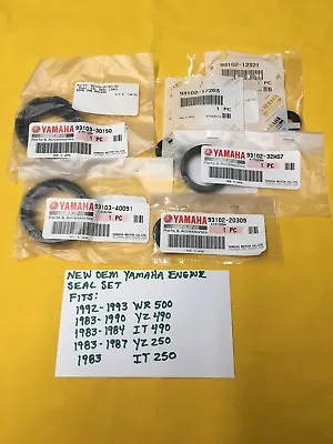 New Oem Yamaha Engine Seal Set/wr500/yz490/it490/yz250/it250 /ahrma (ysk-001) • $168.13