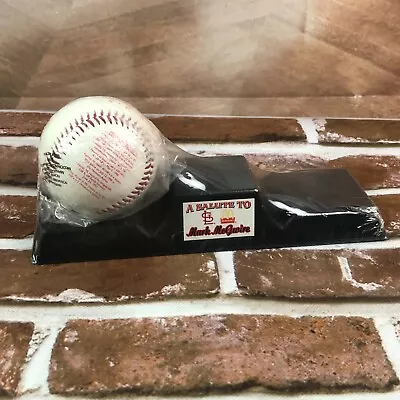 A Salute To Mark McGwire 1998 Making History 3 Baseball Display-McDonalds 1 Ball • $32