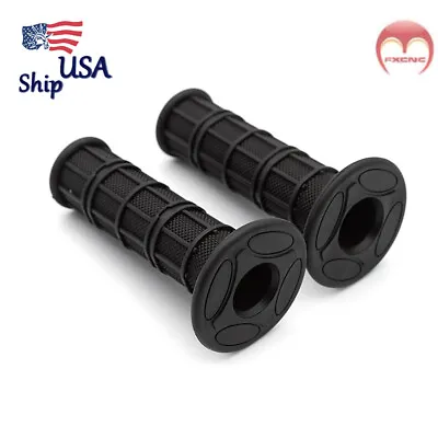 Black Handlebar Grips Motorcycle Rubber Hand Grip Motocross Off Road Dirtbike US • $5.99