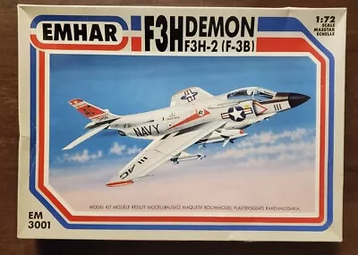 New EMHAR 1/72 Scale Plastic Model Kit F3H Demon #EM3001 Complete (Open Box) • $20