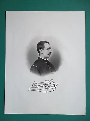 JOHN DE PEYSTER N.Y. Pioneer Major General Military Writer - 1874 Portrait Print • $24