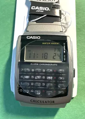 NEW Vintage Casio Men's Data Bank Calculator Alarm Chrono Watch CA 56 • $39.95