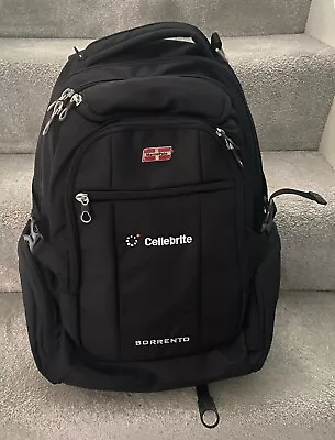 £28 • Buy Black Ruck Sack Back Pack Bag Borrento Marcopolo Swiss