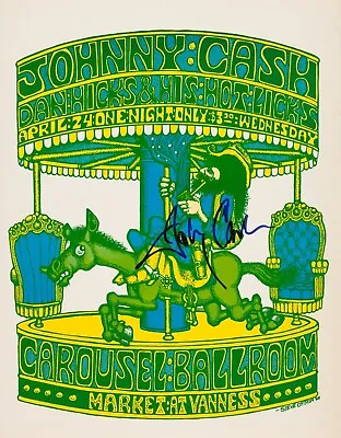 NEW Johnny Cash Carousel Ballroom Concert Poster Wall Art Print Music • $18.16