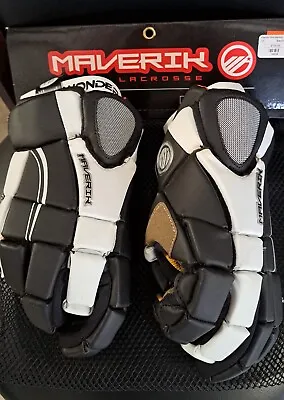 Lacrosse Maverik Wonderboy Gloves NOS Size- 13- Large Blk/Wht NOW $48.00 • $48